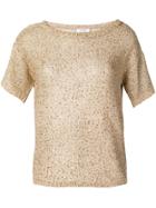 Snobby Sheep Sequin Short Sleeve Sweater - Neutrals