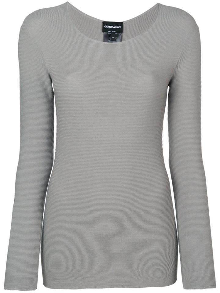 Giorgio Armani Knitted Top - Grey
