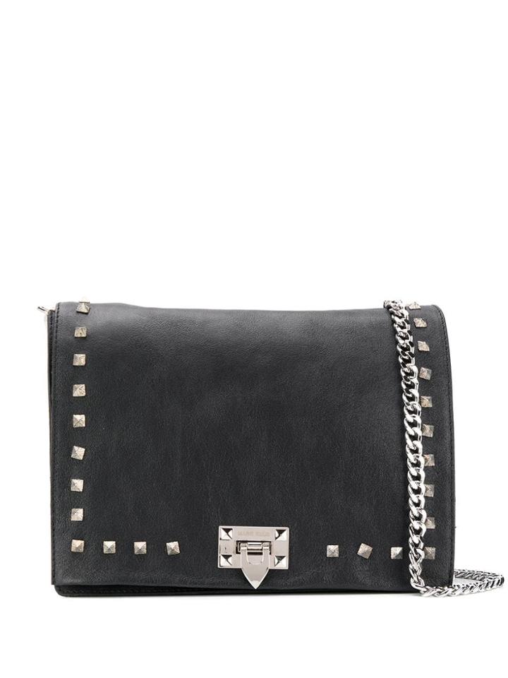 Marc Ellis Studed Shoulder Bag - Black