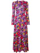 Alexa Chung Floral Print Maxi Dress - Pink & Purple