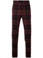 Valentino Plaid Trousers - Red