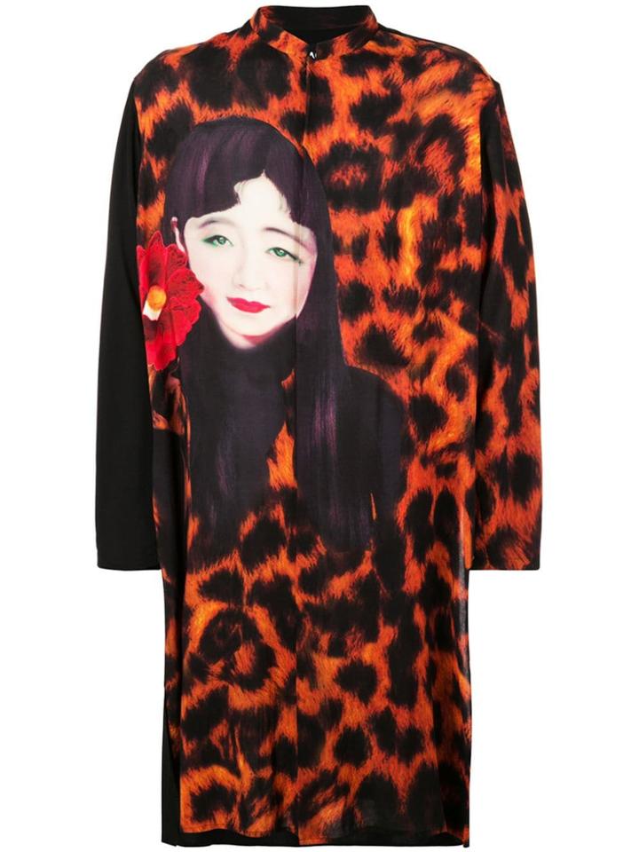 Yohji Yamamoto Leopard Blouse - Black