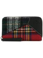 Loewe Tartan Logo Embossed Wallet - Multicolour