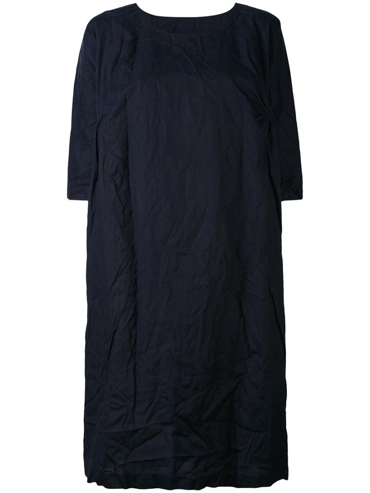 Daniela Gregis - Round Neck Shift Dress - Women - Cotton - One Size, Blue, Cotton