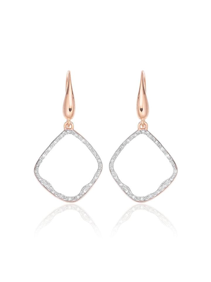 Monica Vinader Rp Riva Diamond Hoop Earrings - Metallic