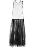 Stella Mccartney Long Sheer Dress, Women's, Size: 42, Black, Polyamide-8