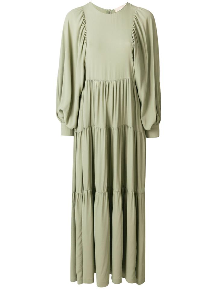 Erika Cavallini Pleated Maxi Dress - Green