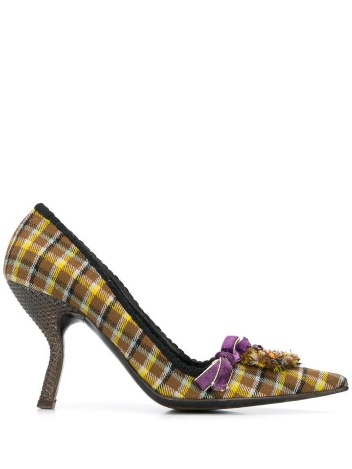 Prada Pre-owned 2000's Checked Pumps - Neutrals
