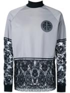 Astrid Andersen - Lace Patch Crewneck Top - Men - Polyester/cotton/polyamide - M, Grey, Polyester/cotton/polyamide