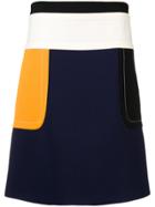 Marni Colour Block High-waist Skirt - Blue
