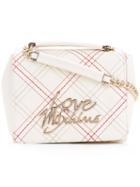 Love Moschino - Stitched Logo Cross-body Bag - Women - Polyurethane - One Size, White, Polyurethane