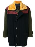A.n.g.e.l.o. Vintage Cult 1980's Sheepskin Collar Coat - Blue