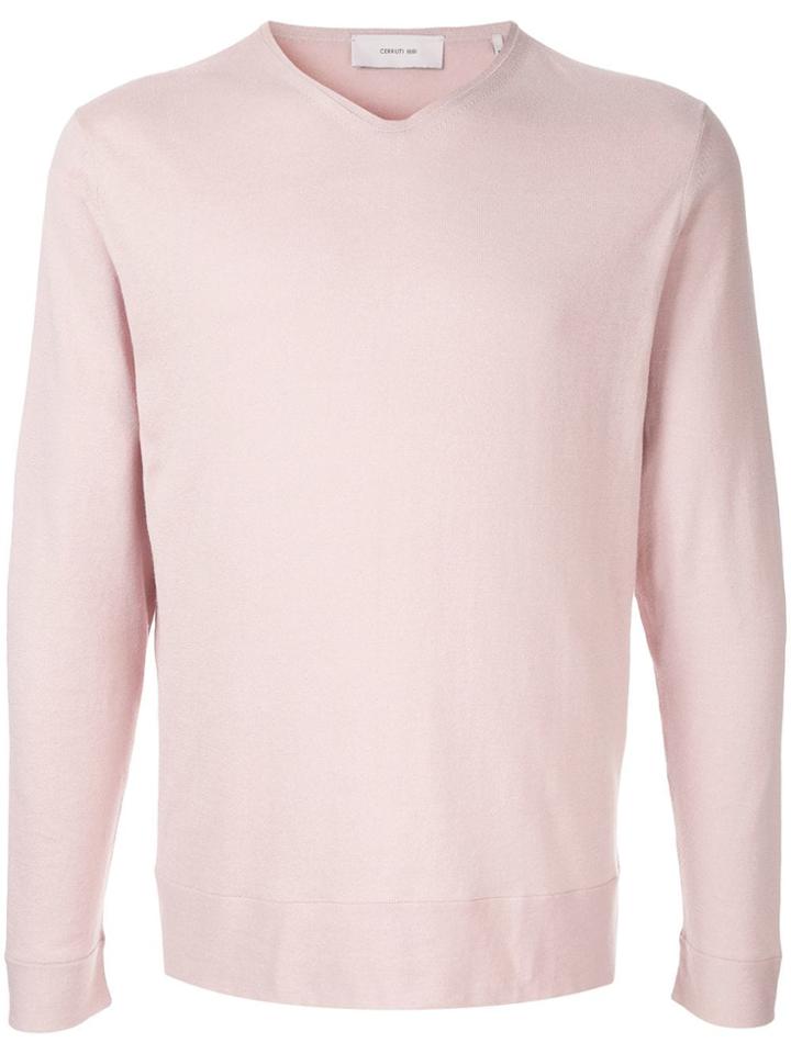 Cerruti 1881 V-neck Jumper - Pink