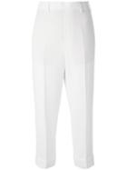 Neil Barrett Wide Leg Trousers, Women's, Size: 38, White, Triacetate/polyester/cupro