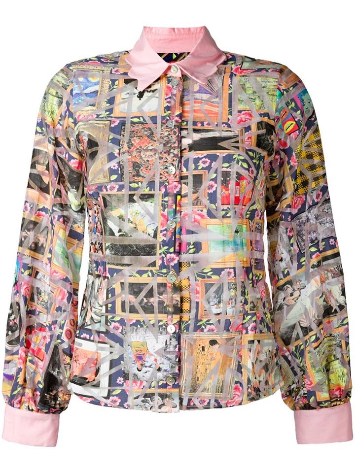 Ultràchic Graphic Print Cropped Shirt