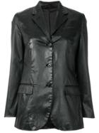 Helmut Lang Vintage Notched Lapel Buttoned Jacket - Black