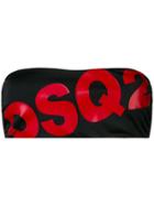 Dsquared2 Logo Print Bandeau Bikini Top - Black