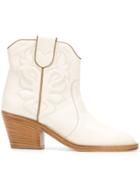 Twin-set Cowboy Ankle Boots - Nude & Neutrals