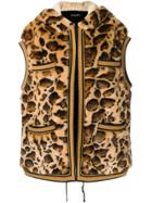 Dolce & Gabbana Leopard Print Faux Fur Gilet - Nude & Neutrals