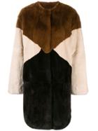 P.a.r.o.s.h. Colour Block Coat - Brown