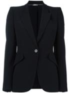 Alexander Mcqueen Tailored Blazer, Women's, Size: 42, Black, Silk/acetate/viscose