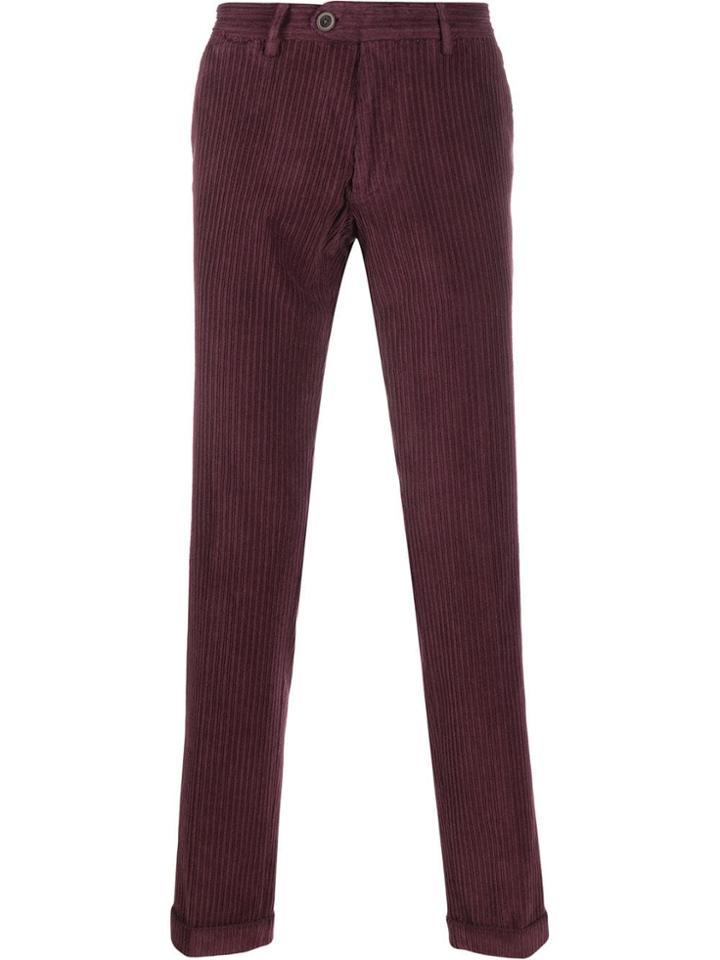 Al Duca D'aosta 1902 Straight Leg Corduroy Trousers - Red