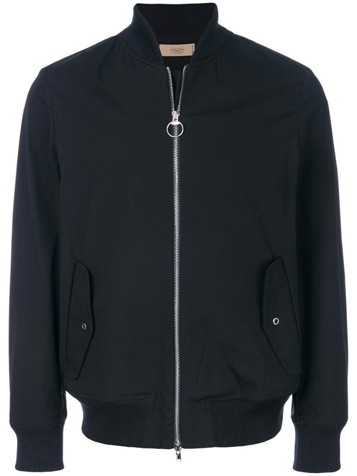 Maison Flaneur Casual Bomber Jacket - Blue