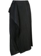 Pleats Please Issey Miyake Draped Pleated Skirt - Black