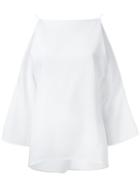 Scanlan Theodore 'chiori' Cold Shoulder Top, Women's, Size: 10, White, Triacetate