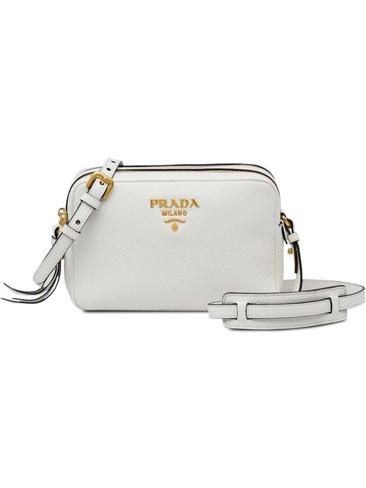 Prada Calf Leather Shoulder Bag - White