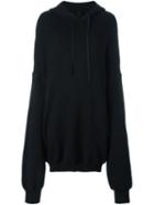 Unravel Oversized Hoodie, Women's, Size: Large, Black, Cotton/cashmere