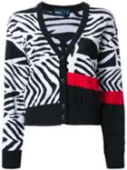 Kolor Zebra Print Cardigan, Women's, Size: 2, Black, Wool
