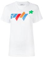 Au Jour Le Jour Logo Print T-shirt, Size: 42, White, Cotton