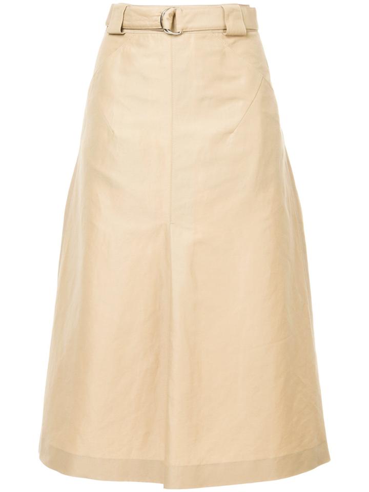 Astraet Flared Midi Skirt - Brown