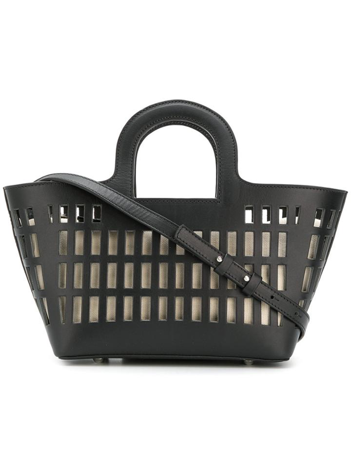 Hereu Square Design Satchel Bag - Black