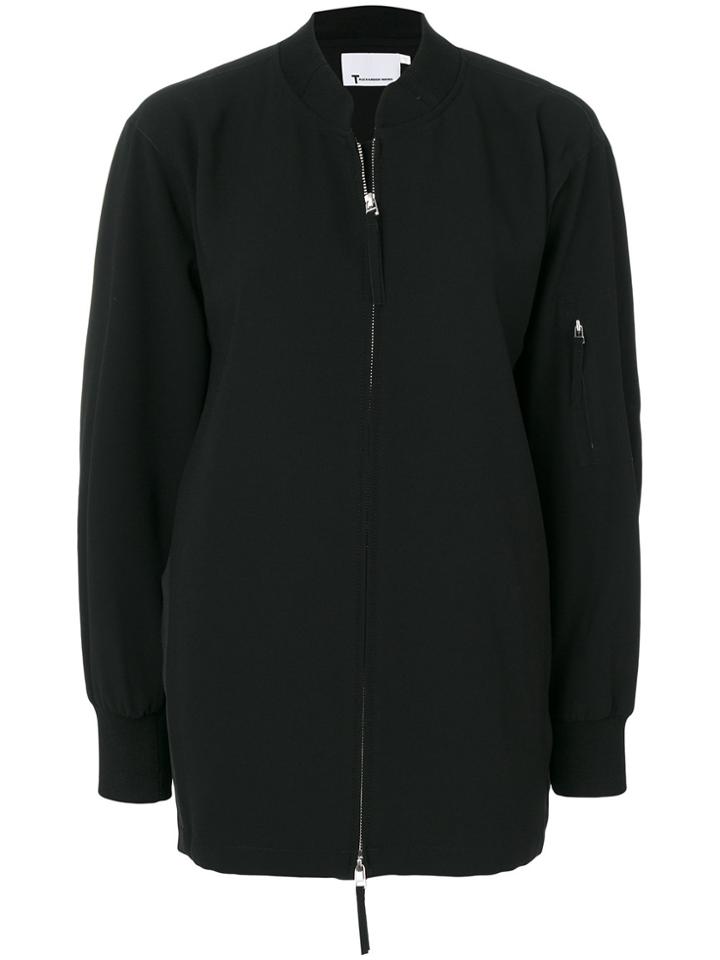 T By Alexander Wang Oversized Bomber Jacket - Black