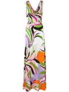 Emilio Pucci - Draped Neck Maxi Dress - Women - Spandex/elastane/viscose - 42, Spandex/elastane/viscose