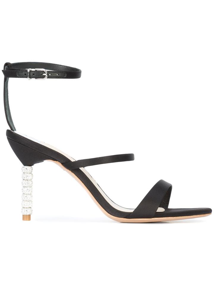 Sophia Webster Rosalind Crystal Heel Sandals - Black
