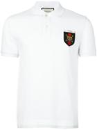 Gucci Web Tiger Crest Polo Shirt, Men's, Size: Medium, White, Cotton/spandex/elastane