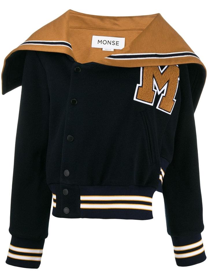 Monse Dale Asymmetric Bomber Jacket - Blue