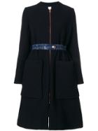 See By Chloé Zipped Collarless Coat - Blue