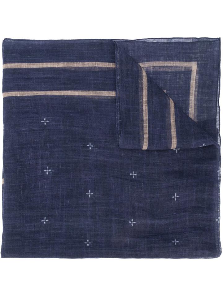 Brunello Cucinelli Star Pattern Scarf - Blue