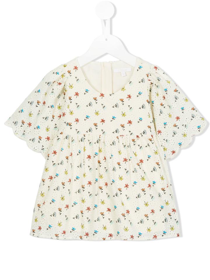 Chloé Kids Printed Flared Blouse, Girl's, Size: 10 Yrs