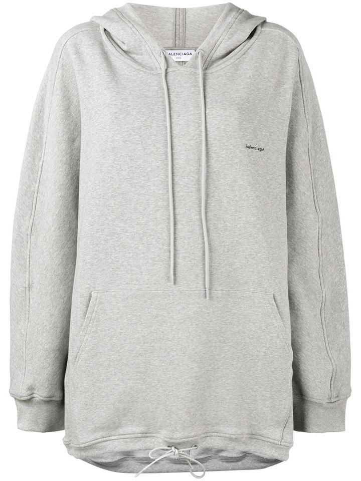 Balenciaga - Oversized Hoodie - Women - Cotton - L, Grey, Cotton