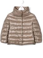 Herno Kids Hooded Down Jacket, Girl's, Size: 8 Yrs, Nude/neutrals