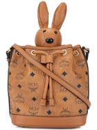 Mcm Rabbit Bucket Bag - Brown