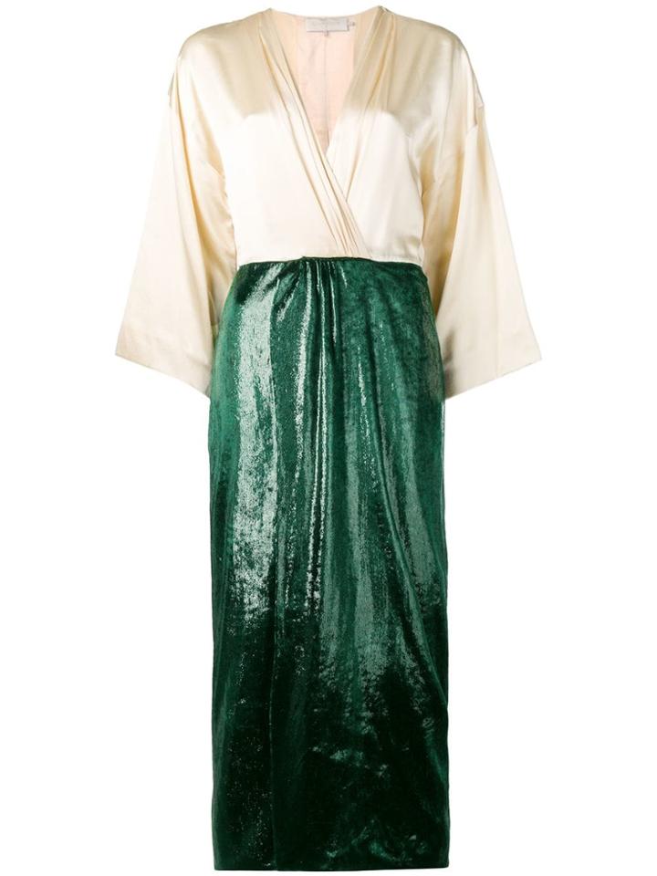 L'autre Chose Sheen Wrap Skirt - Green