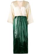 L'autre Chose Sheen Wrap Skirt - Green