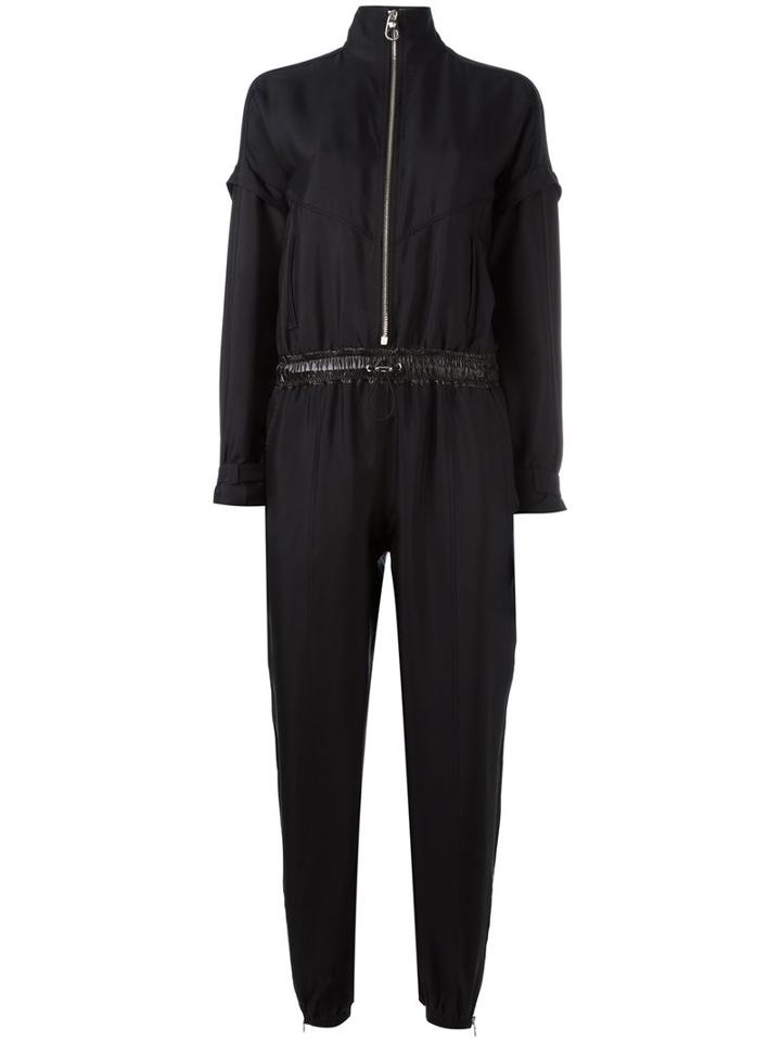 Versace Lace Patchwork Jumpsuit, Women's, Size: 38, Black, Silk/polyamide