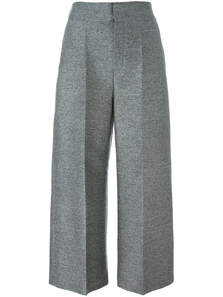 Lanvin Cropped Wide Leg Trousers - Grey